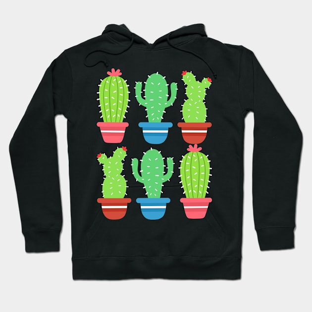 Cactus Succulent Plants Gardening Hoodie by KAWAIITEE